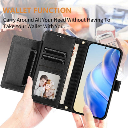 For iPhone 16 Pro Multi-Card Slots Zipper Wallet Leather Phone Case(Black) - iPhone 16 Pro Cases by buy2fix | Online Shopping UK | buy2fix