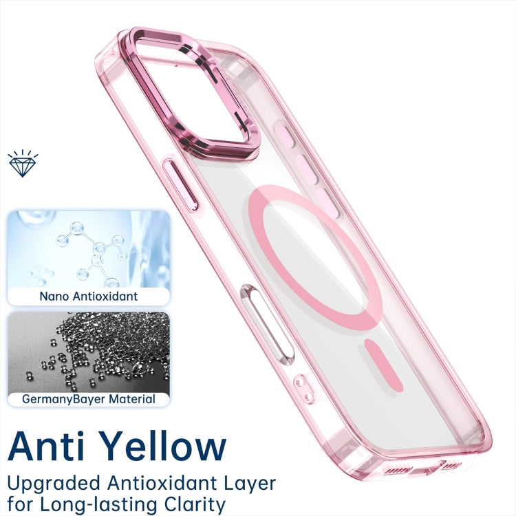 For iPhone 16 Pro Max Acrylic Camera Holder MagSafe Magnetic Phone Case(Pink) - iPhone 16 Pro Max Cases by buy2fix | Online Shopping UK | buy2fix