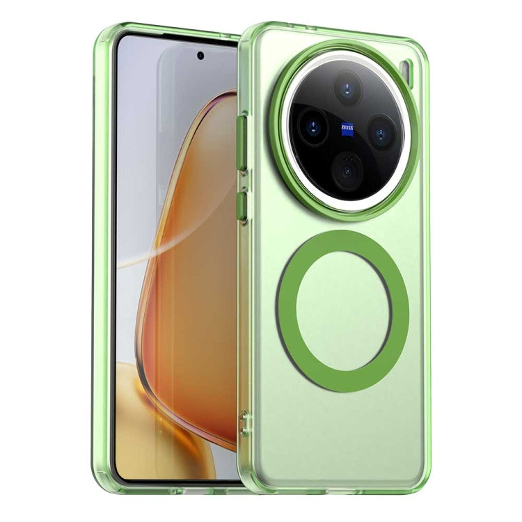 For vivo X200 Pro Candy Magsafe PC Hybrid TPU Phone Case(Green) - X200 Pro Cases by buy2fix | Online Shopping UK | buy2fix