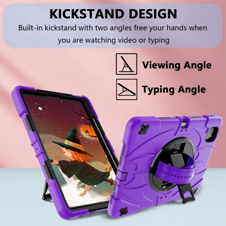 For iPad Pro 11 2022 / Air 10.9 2022 Bat Hand Grip Turntable Stand Tablet Case(Purple Black) - iPad Pro 11 (2022/2021) Cases by buy2fix | Online Shopping UK | buy2fix