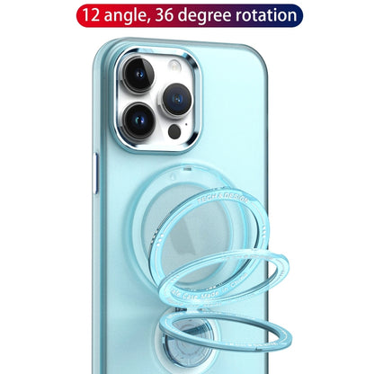 For iPhone 16 Pro Max Rotation Holder MagSafe Phone Case(Blue) - iPhone 16 Pro Max Cases by buy2fix | Online Shopping UK | buy2fix