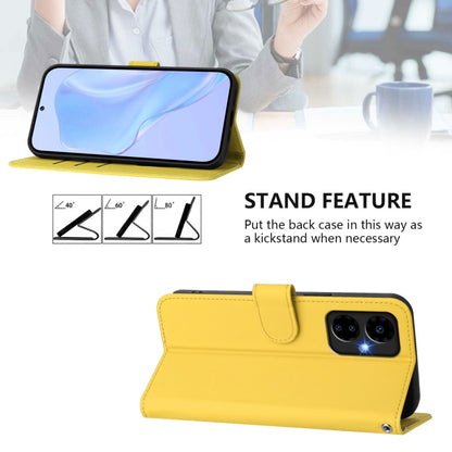 For Boost MobIle Celero 5G 2024 / 3 5G Skin Feel Solid Color Leather Phone Case with Lanyard(Lemon Yellow) - More Brand by buy2fix | Online Shopping UK | buy2fix