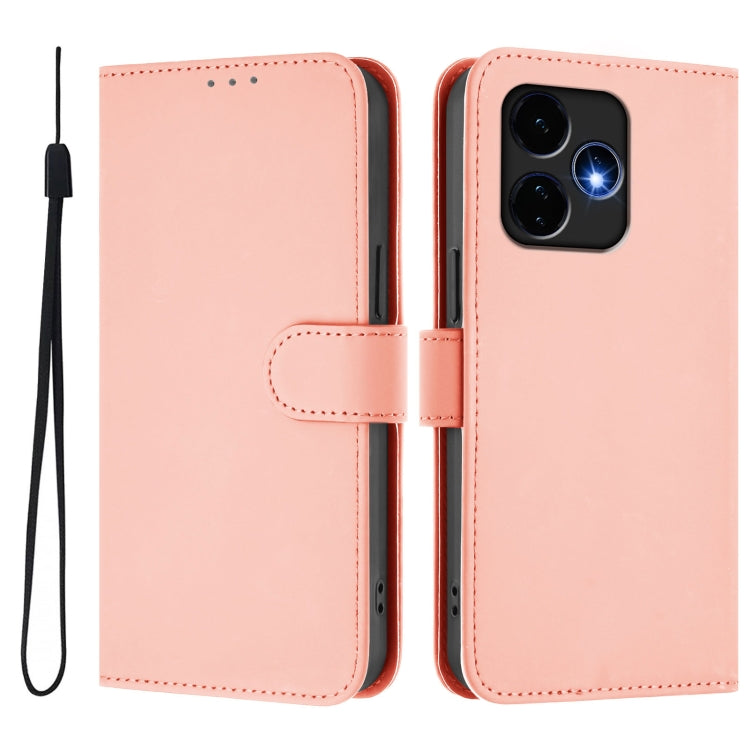 For Boost MobIle Celero 5G+ 2024 / 3+ 5G Skin Feel Solid Color Leather Phone Case with Lanyard(Pink) - More Brand by buy2fix | Online Shopping UK | buy2fix