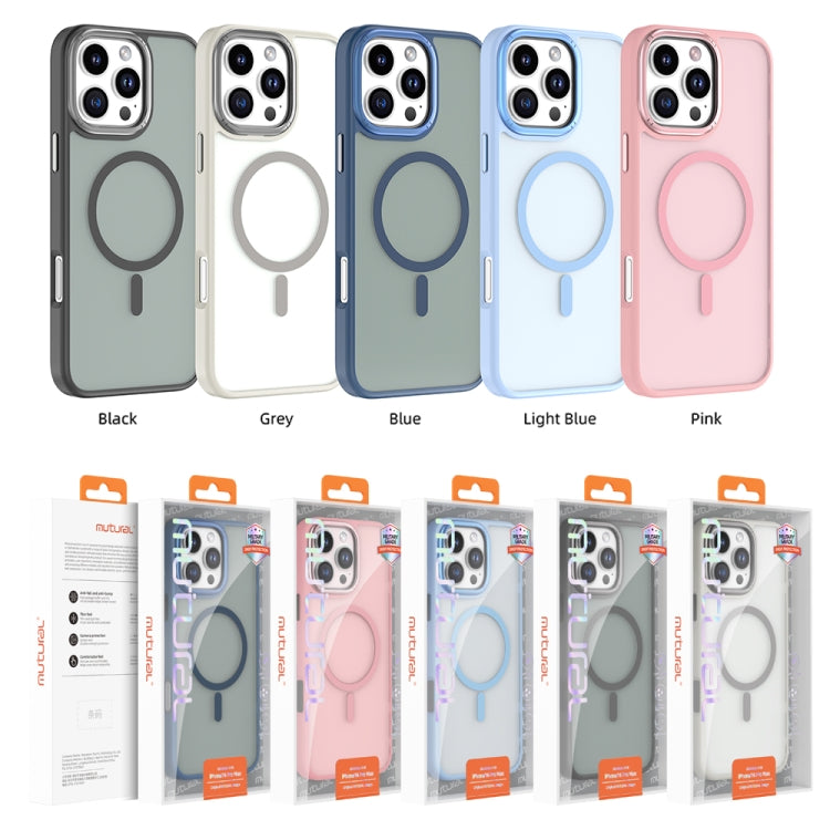 For iPhone 16 Pro Max Mutural Skin Feel Series Frosted MagSafe Magnetic Phone Case(Blue) - iPhone 16 Pro Max Cases by Mutural | Online Shopping UK | buy2fix