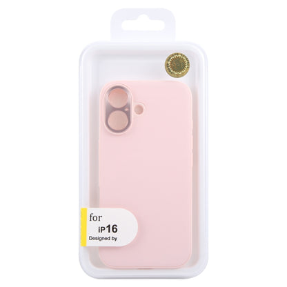 For iPhone 16 GEBEI Plain Leather TPU Hybrid PU Phone Case(Pink) - iPhone 16 Cases by GEBEI | Online Shopping UK | buy2fix