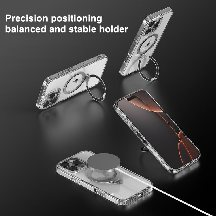 For iPhone 16 SULADA Transparent MagSafe Magnetic Holder Phone Case - iPhone 16 Cases by SULADA | Online Shopping UK | buy2fix