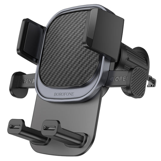 Borofone BH120 Delightful One-button Air Outlet Car Holder(Black Grey) - Universal Car Holders by Borofone | Online Shopping UK | buy2fix