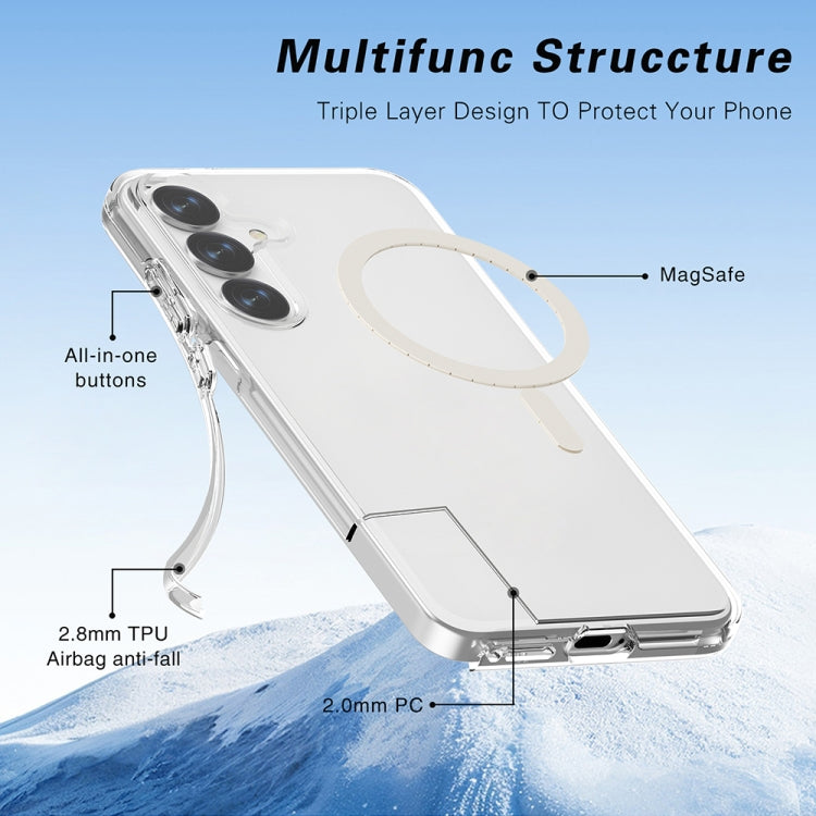 For Samsung Galaxy S25+ 5G Terminator MagSafe Magnetic Phone Case(Transparent) - Galaxy S25+ 5G Cases by buy2fix | Online Shopping UK | buy2fix