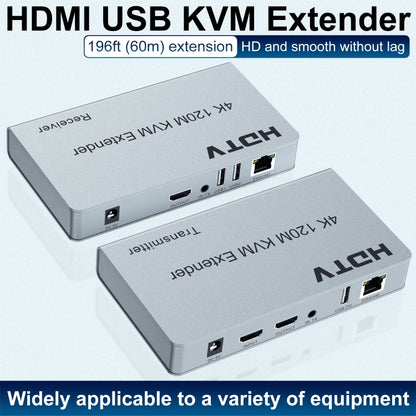 120m HDMI USB KVM 4K Network Extender, Plug:UK Plug - Amplifier by buy2fix | Online Shopping UK | buy2fix