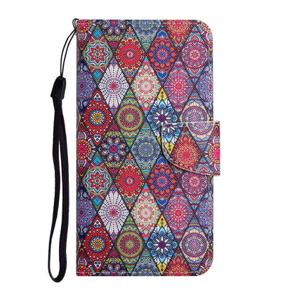 For Samsung Galaxy S25+ 5G Colored Drawing Pattern Leather Phone Case(Diamond Kaleidoscope) - Galaxy S25+ 5G Cases by buy2fix | Online Shopping UK | buy2fix