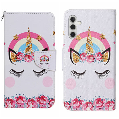 For Samsung Galaxy S25+ 5G Colored Drawing Pattern Leather Phone Case(Crown) - Galaxy S25+ 5G Cases by buy2fix | Online Shopping UK | buy2fix