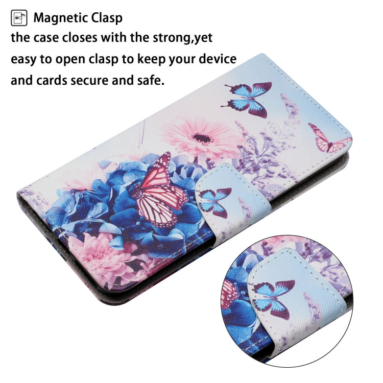 For Samsung Galaxy S25 Ultra 5G Colored Drawing Pattern Leather Phone Case(Purple Butterfly) - Galaxy S25 Ultra 5G Cases by buy2fix | Online Shopping UK | buy2fix