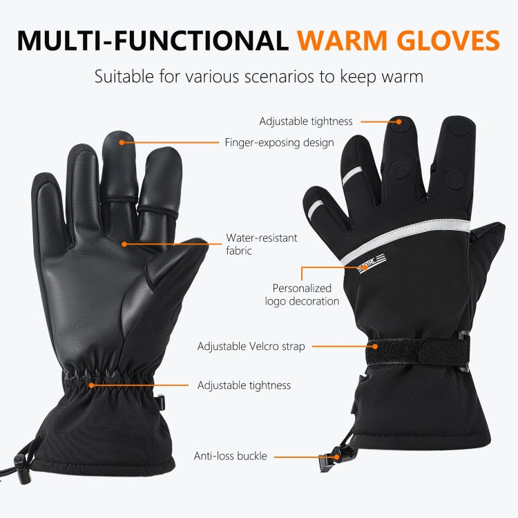 STARTRC Universal Drone Remote Control Photography Gloves Winter Warm Gloves, Size:L(Black) - Others by STARTRC | Online Shopping UK | buy2fix