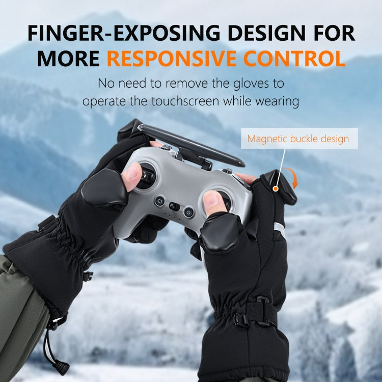 STARTRC Universal Drone Remote Control Photography Gloves Winter Warm Gloves, Size:XL(Black) - Others by STARTRC | Online Shopping UK | buy2fix