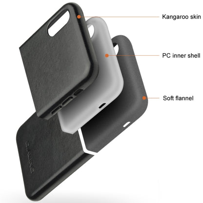 For iPhone XR QIALINO Shockproof Kangaroo Skin Leather Protective Case(Black) - More iPhone Cases by QIALINO | Online Shopping UK | buy2fix