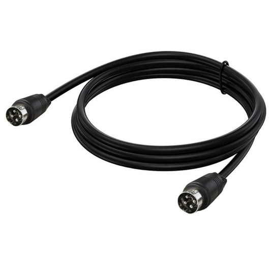 MD DIN 4 Pin Male to Male AC/DC Power Audio Adapter Cable, Length:3m(Black) - Microphone Audio Cable & Connector by buy2fix | Online Shopping UK | buy2fix