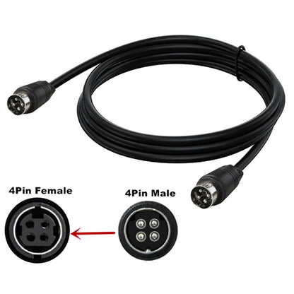 MD DIN 4 Pin Male to Male AC/DC Power Audio Adapter Cable, Length:5m(Black) - Microphone Audio Cable & Connector by buy2fix | Online Shopping UK | buy2fix