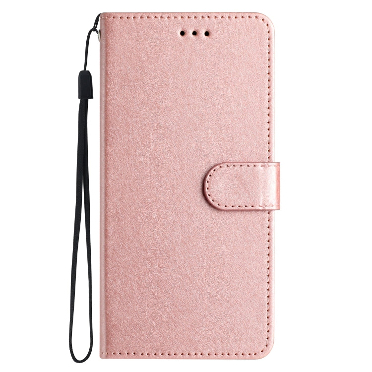 For Samsung Galaxy S25+ 5G Silk Texture Horizontal Flip Leather Phone Case(Rose Gold) - Galaxy S25+ 5G Cases by buy2fix | Online Shopping UK | buy2fix