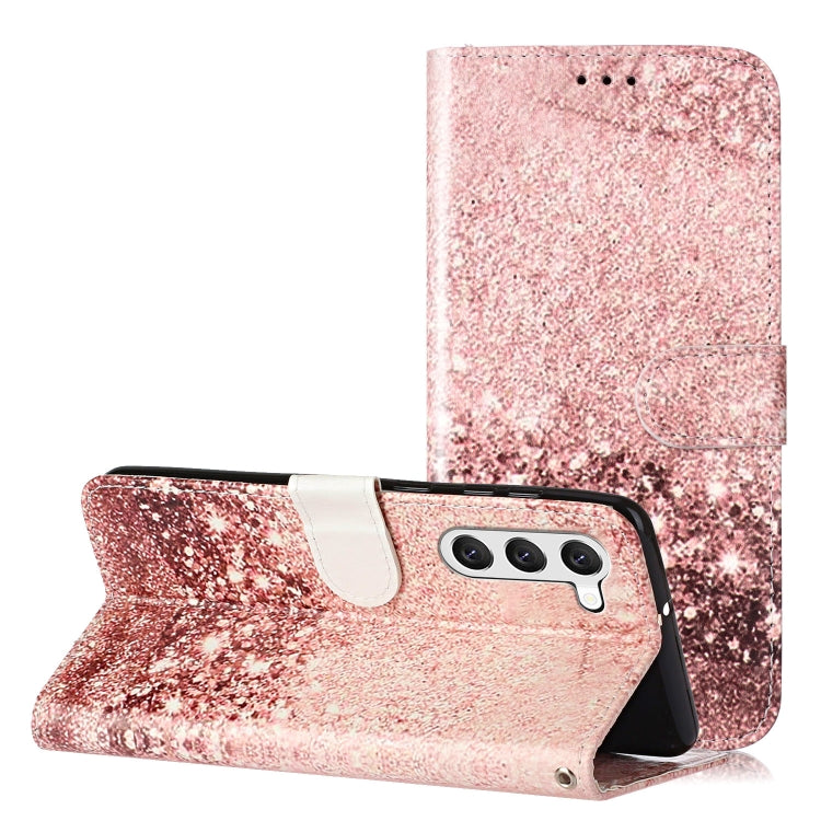 For Samsung Galaxy S25 5G Colored Drawing Marble Pattern Leather Phone Case(Rose Gold) - Galaxy S25 5G Cases by buy2fix | Online Shopping UK | buy2fix