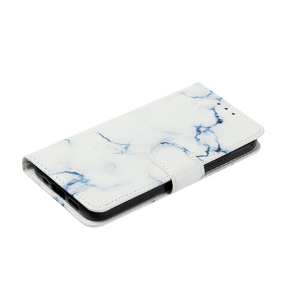 For Samsung Galaxy S25+ 5G Colored Drawing Marble Pattern Leather Phone Case(White Marble) - Galaxy S25+ 5G Cases by buy2fix | Online Shopping UK | buy2fix