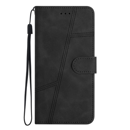 For Samsung Galaxy S25+ 5G Skin-feel Stitching Leather Phone Case(Black) - Galaxy S25+ 5G Cases by buy2fix | Online Shopping UK | buy2fix