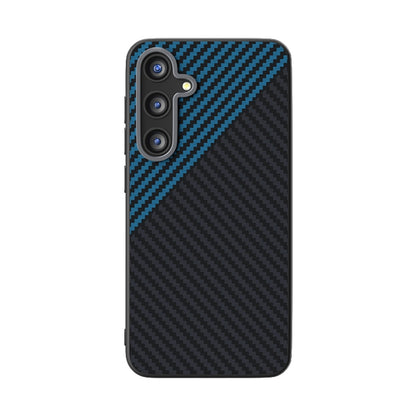 For Samsung Galaxy S25+ 5G / S24+ 5G ABEEL C Carbon Fiber Series 6D Micro Relief MagSafe Phone Case(Black Blue) - Galaxy S25+ 5G Cases by buy2fix | Online Shopping UK | buy2fix