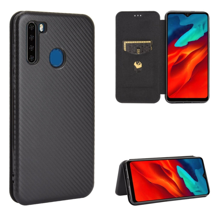 For Blackview A80 Pro Carbon Fiber Texture Horizontal Flip TPU + PC + PU Leather Case with Card Slot(Black) - More Brand by buy2fix | Online Shopping UK | buy2fix