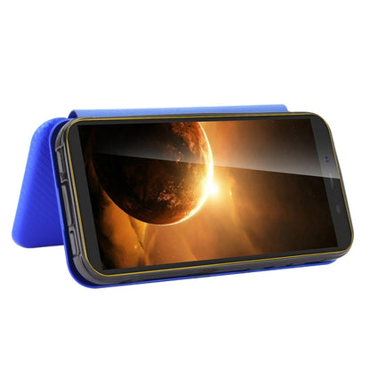 For Blackview BV5500 / BV5500 Pro / BV5500 Plus Carbon Fiber Texture Horizontal Flip TPU + PC + PU Leather Case with Card Slot(Blue) - More Brand by buy2fix | Online Shopping UK | buy2fix