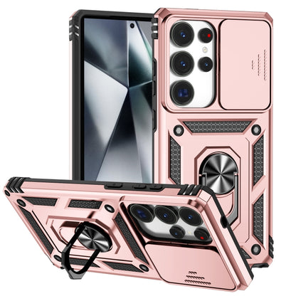 For Samsung Galaxy S25 Ultra 5G Sliding Camshield Holder Phone Case(Rose Gold) - Galaxy S25 Ultra 5G Cases by buy2fix | Online Shopping UK | buy2fix