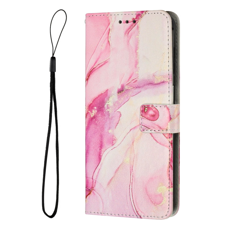 For Samsung Galaxy S25 Ultra 5G Painted Marble Pattern Leather Phone Case(Rose Gold) - Galaxy S25 Ultra 5G Cases by buy2fix | Online Shopping UK | buy2fix