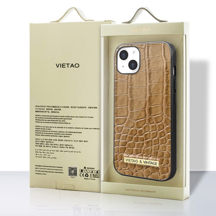 For iPhone 16 Pro VIETAO Alligator Texture PU Phone Case(Black) - iPhone 16 Pro Cases by VIETAO | Online Shopping UK | buy2fix