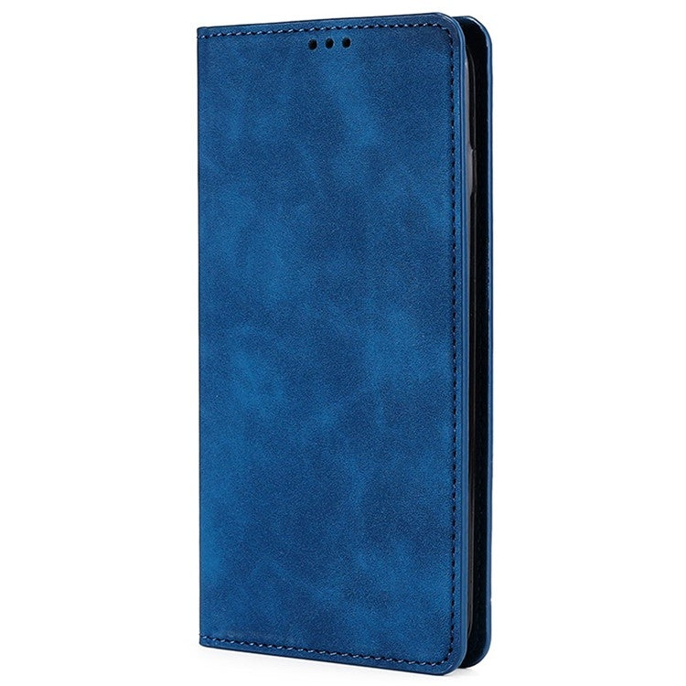 For Samsung Galaxy S25+ 5G Skin Feel Magnetic Leather Phone Case(Blue) - Galaxy S25+ 5G Cases by buy2fix | Online Shopping UK | buy2fix