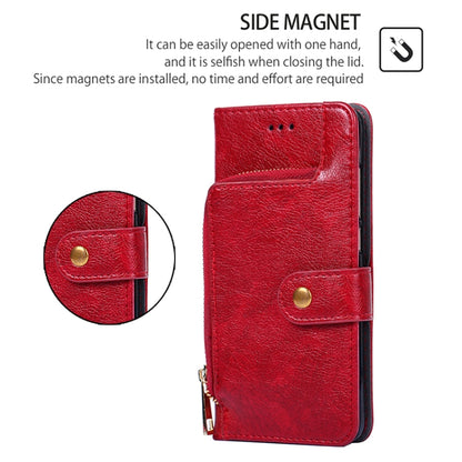 For Samsung Galaxy S25+ 5G Zipper Bag Leather Phone Case(Red) - Galaxy S25+ 5G Cases by buy2fix | Online Shopping UK | buy2fix