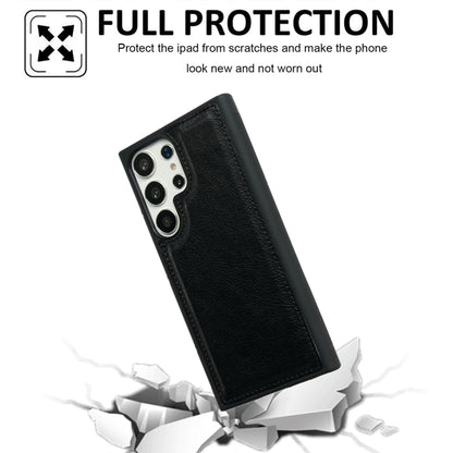 For Samsung Galaxy S25 Ultra 5G Cowhide Texture Back Cover Phone Case(Black) - Galaxy S25 Ultra 5G Cases by buy2fix | Online Shopping UK | buy2fix