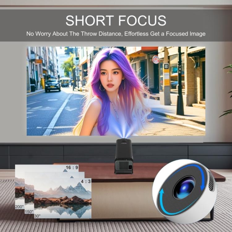 M10 Plus 1280 x 720P 200ANSI Amlogic H713 CPU Android 11 Smart Projector with Bracket, AU Plug(Metal Grey) - LED Projector by buy2fix | Online Shopping UK | buy2fix