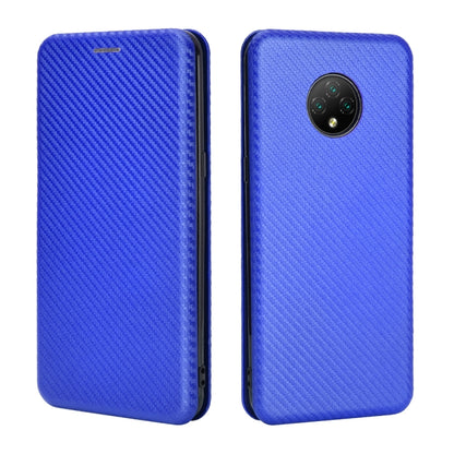 For Doogee X95 Carbon Fiber Texture Horizontal Flip TPU + PC + PU Leather Case with Card Slot & Lanyard(Blue) - More Brand by buy2fix | Online Shopping UK | buy2fix