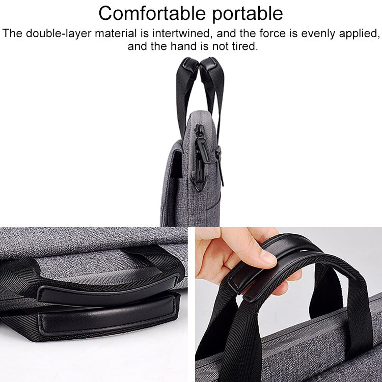 ST08 Handheld Briefcase Carrying Storage Bag with Shoulder Strap for 15.4 inch Laptop(Grey) - 15 inch by buy2fix | Online Shopping UK | buy2fix