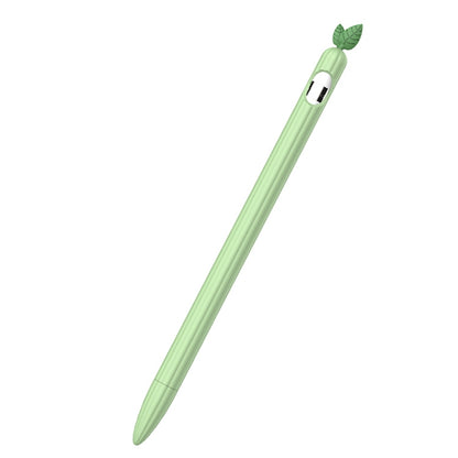 For Apple Pencil 1 Contrasting Color Mint Leaf Silicone Non-slip Protective Cover(Green) - Pencil Accessories by buy2fix | Online Shopping UK | buy2fix