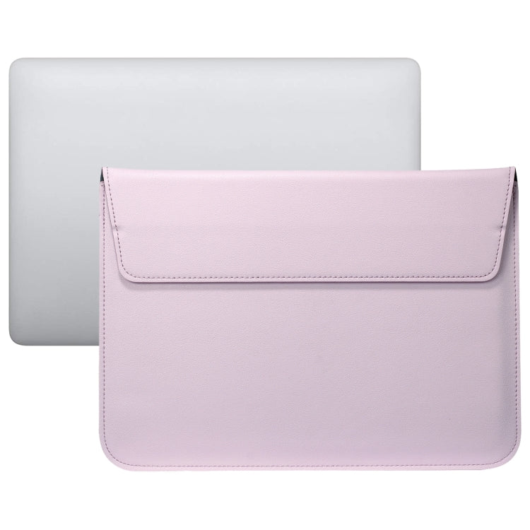 PU Leather Ultra-thin Envelope Bag Laptop Bag for MacBook Air / Pro 15 inch, with Stand Function(Pink) - Protective Bags by buy2fix | Online Shopping UK | buy2fix