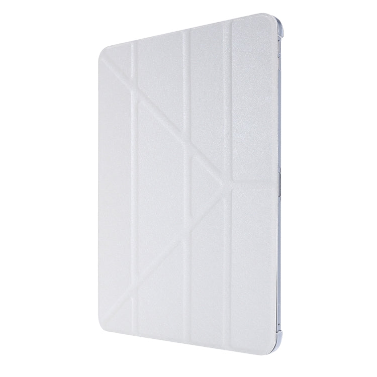 Silk Texture Horizontal Deformation Flip Leather Case with Three-folding Holder For iPad Air 11 2024 / Air 2022 / 2020 10.9(White) - iPad Air (2022) / (2020) 10.9 Cases by buy2fix | Online Shopping UK | buy2fix