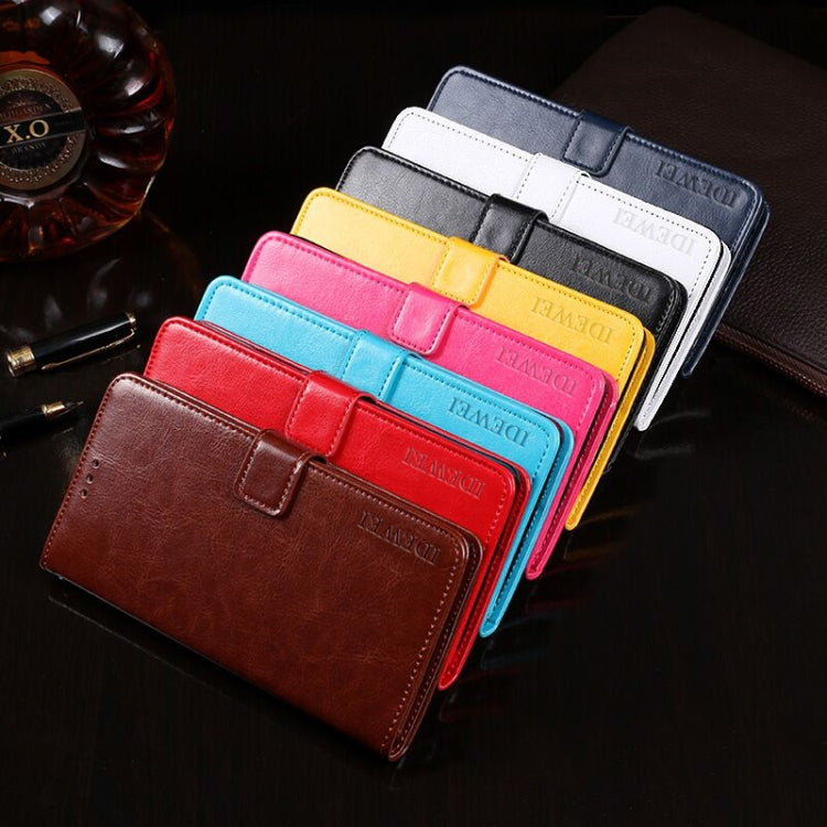 For Blackview BV6900 idewei Crazy Horse Texture Horizontal Flip Leather Case with Holder & Card Slots & Wallet(Rose Red) - More Brand by idewei | Online Shopping UK | buy2fix