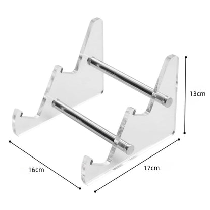 YX003-2 Double Layer Transparent Acrylic Detachable Keyboard Stand - Shelf & Hooks by buy2fix | Online Shopping UK | buy2fix