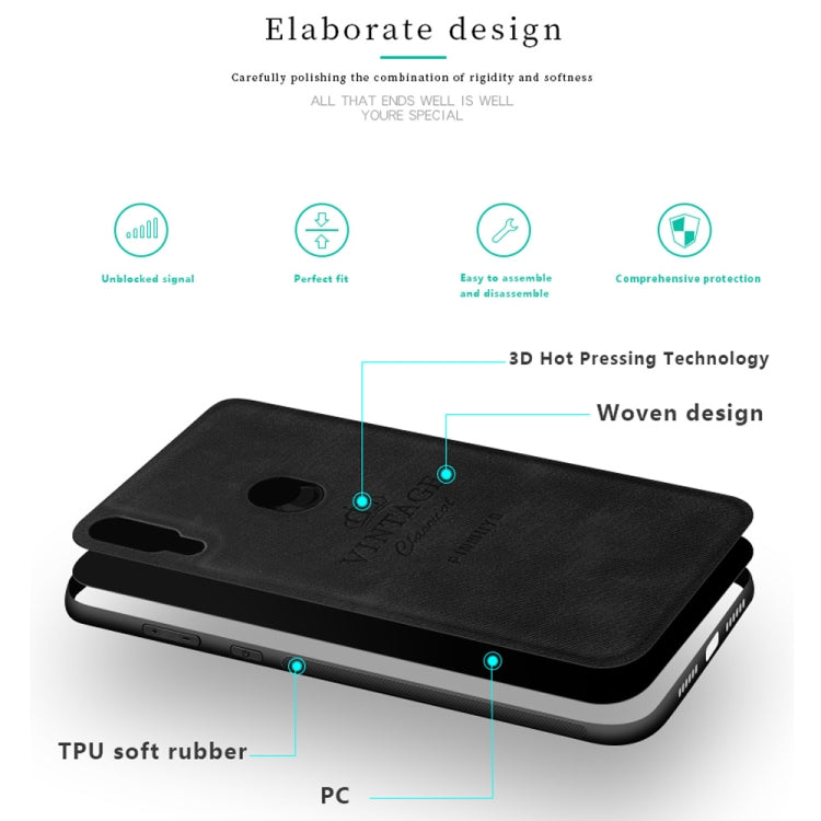 PINWUYO Shockproof Waterproof Full Coverage PC + TPU + Skin Protective Case for Huawei Y7 Prime (2019) (Black) - Huawei Cases by PINWUYO | Online Shopping UK | buy2fix