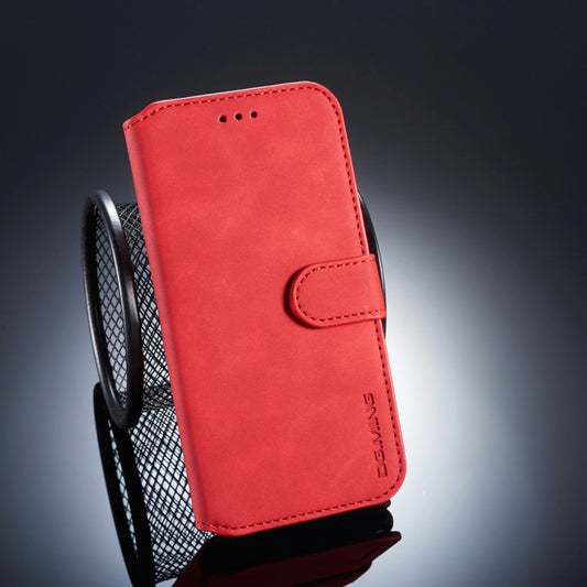 DG.MING Retro Oil Side Horizontal Flip Case for Huawei P20 Lite / Nova 3e, with Holder & Card Slots & Wallet (Red) - Huawei Cases by DG.MING | Online Shopping UK | buy2fix