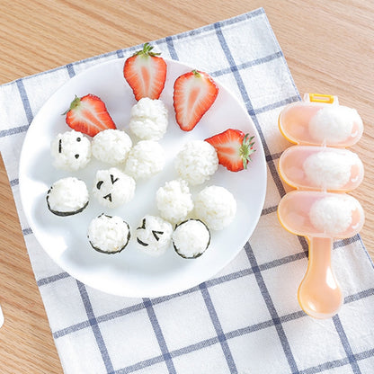 Cute Style Food-grade Sushi Rice Ball Shaker Mold with Spoon for Kids, Random Color Delivery - Food Molds by buy2fix | Online Shopping UK | buy2fix