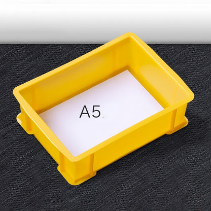 Thick Multi-function Material Box Brand New Flat Plastic Parts Box Tool Box, Size: 25.3cm x 18cm x 7.4cm(Yellow) - Storage Bags & Boxes by buy2fix | Online Shopping UK | buy2fix