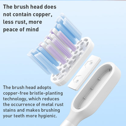Original Xiaomi Mijia 2pcs Whitening Type Brush Head for Electric Toothbrush T501 / T501C (Black) - Replacement Brush Heads by Xiaomi | Online Shopping UK | buy2fix