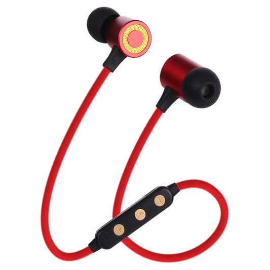 MG-G22 Portable Sports Magnetic Absorption Bluetooth V5.0 Bluetooth Headphones, Support TF Card(Red) - Bluetooth Earphone by buy2fix | Online Shopping UK | buy2fix