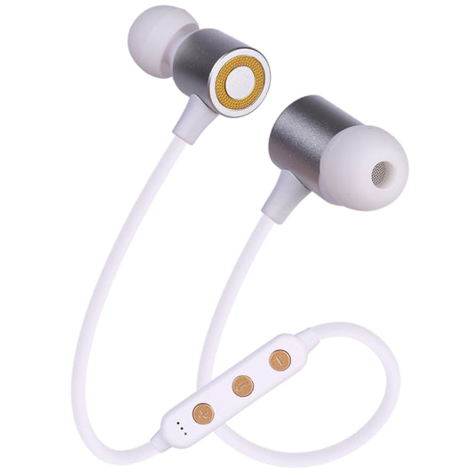 MG-G22 Portable Sports Magnetic Absorption Bluetooth V5.0 Bluetooth Headphones, Support TF Card(White) - Bluetooth Earphone by buy2fix | Online Shopping UK | buy2fix