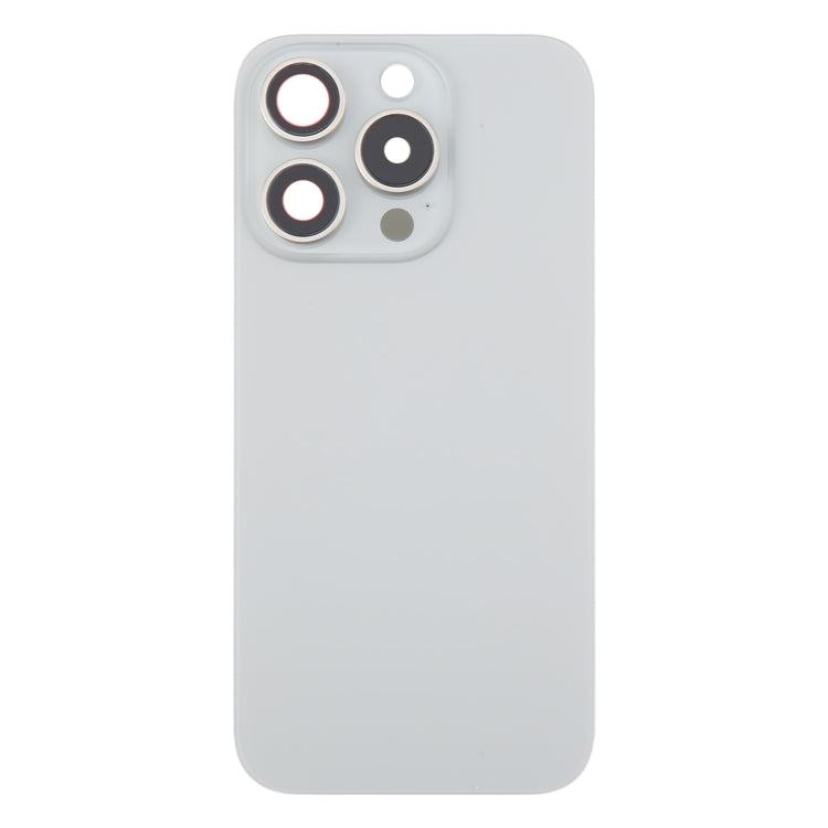 For iPhone 16 Pro Max Original Glass Battery Back Cover with Camera Lens Cover(Silver) -  by buy2fix | Online Shopping UK | buy2fix